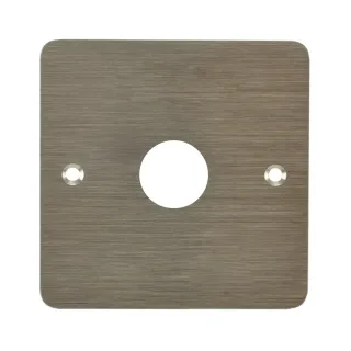 Plaque acier inoxydable  80 x 80 mm, perçage Ø 19 mm, sans marquage