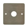 Plaque acier inoxydable  80 x 80 mm, perçage Ø 19 mm, sans marquage