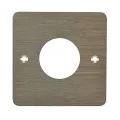 Plaque acier inoxydable  80 x 80 mm, perçage Ø 38 mm, sans marquage 