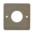 Plaque acier inoxydable  80 x 80 mm, perçage Ø 38 mm, sans marquage