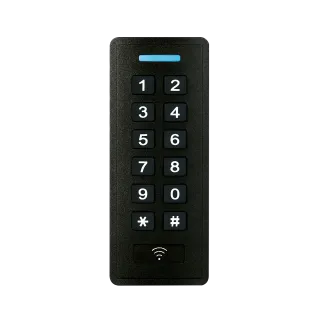 Clavier à codes / Lecteur RFID autonome avec électronique deportée ASK2, 12 à 24V, EM MARIN 125 KHz, raccordement par câble pour le clavier