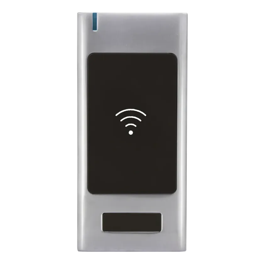 Lecteur RFID autonome avec électronique deportée AS6, 12 à 24V, EM MARIN 125 KHz ou MIFARE, raccordement par bornes à vis