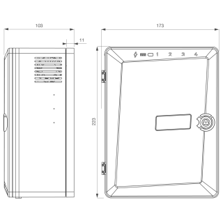 Alimentation 4 voies coffret ABS 12V 3A