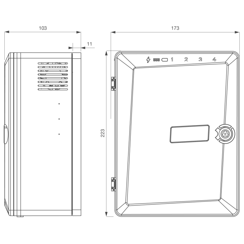 Alimentation 4 voies coffret ABS 12V 3A