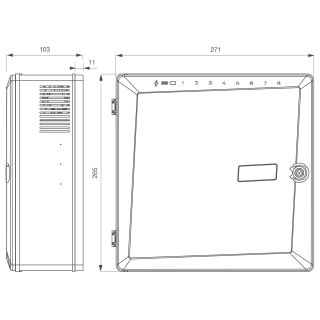 Alimentation 8 voies coffret ABS 12V 5A