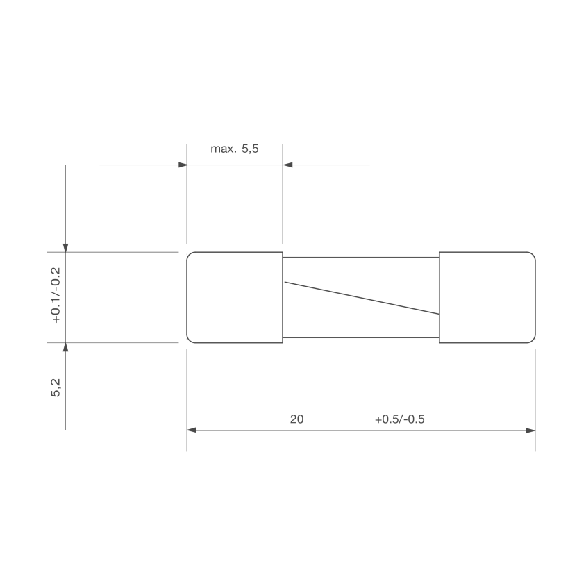 Fusibles verre, 6.3A / 250V AC, fusion rapide F - lot de 10 pièces