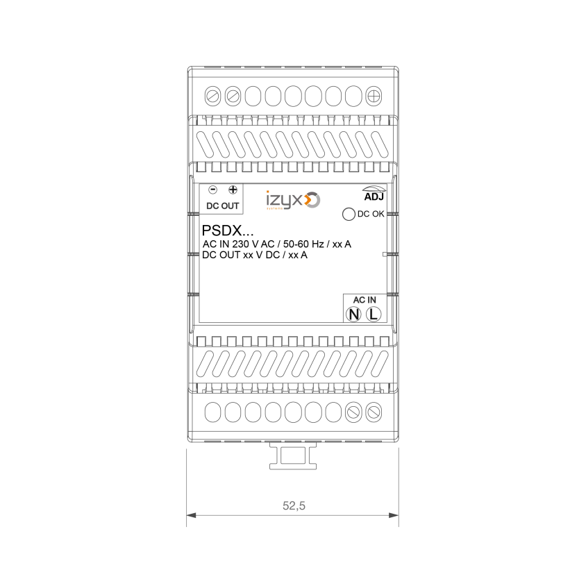 Alimentation rail DIN 24V 2,5A HE