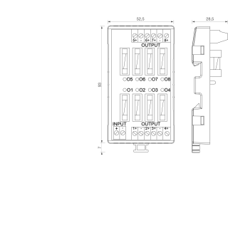 Carte multivoies fusiblées 24V/48V