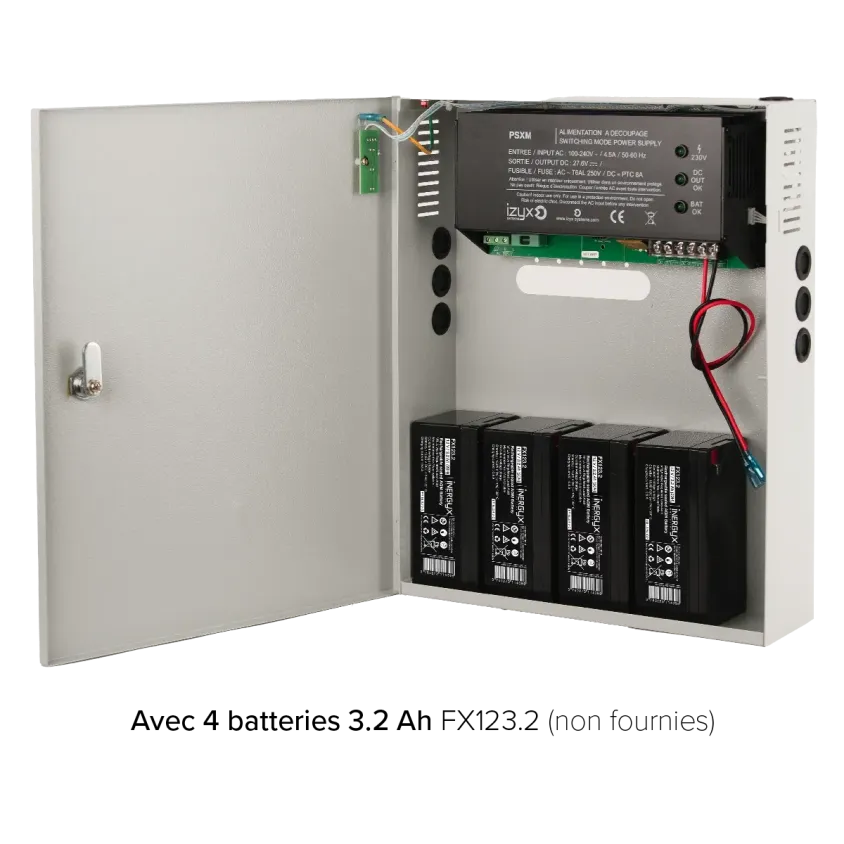 Alimentation chargeur en coffret métal 12V 10A