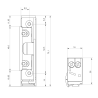 Gâche électrique à encastrer étroite S5, à émission de courant