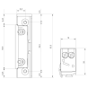 Gâche électrique à encastrer étroite S5 IP67, à mémoire, 10-24V