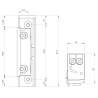 Gâche électrique à encastrer étroite S5 IP67, à mémoire, 6-28V