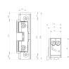 Gâche électrique à encastrer étroite S5 IP67 LG, à mémoire