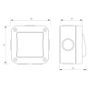 Dimensions bouton poussoir en applique "ouverture porte" IP66 - izyx system -4