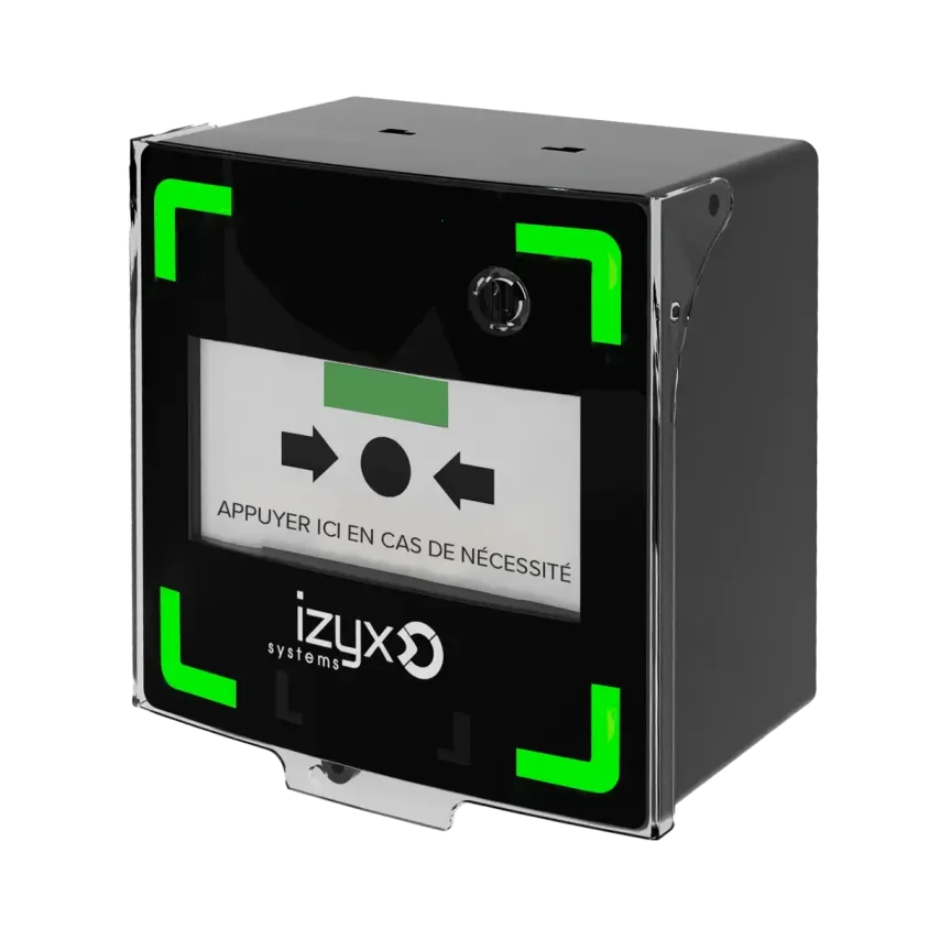 Déclencheur manuel NOIR 3 contacts, lumineux et sonore