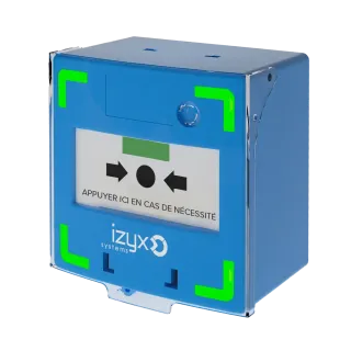 Déclencheur manuel BLEU 3 contacts, lumineux et sonore