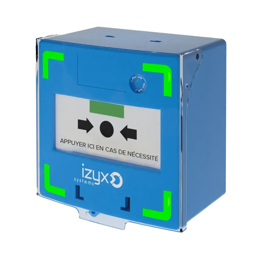 Déclencheur manuel BLEU 3 contacts, lumineux et sonore