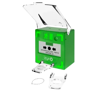 Déclencheur manuel VERT 3 contacts, lumineux et sonore