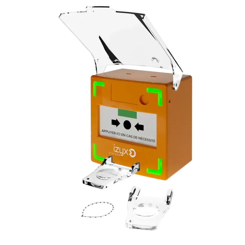 Déclencheur manuel ORANGE 3 contacts, lumineux et sonore