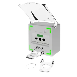 Déclencheur manuel BLANC 3 contacts, lumineux et sonore