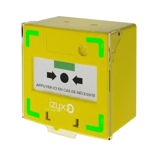 Déclencheur manuel JAUNE 3 contacts, lumineux et sonore