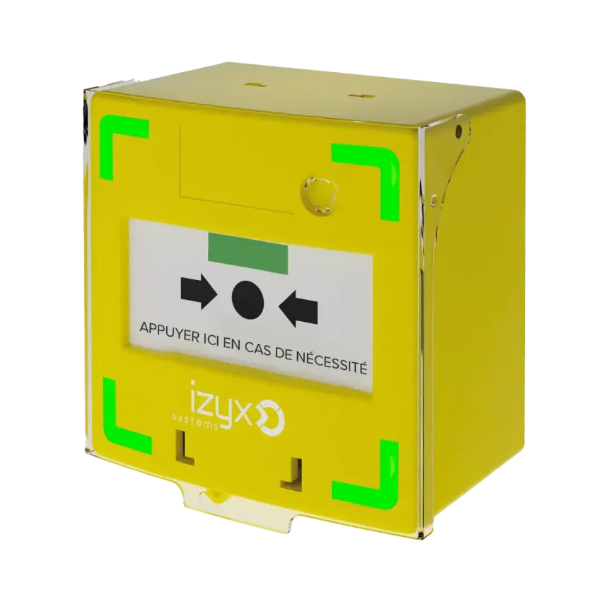 Déclencheur manuel JAUNE 3 contacts, lumineux et sonore