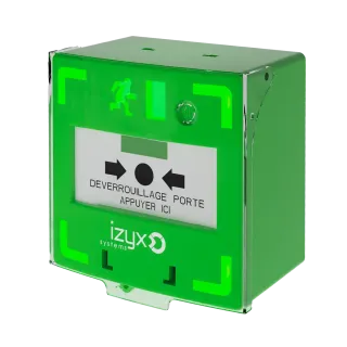 Déclencheur manuel VERT 3 contacts 12 à 24 V DC, lumineux et sonore| Izyx Systems