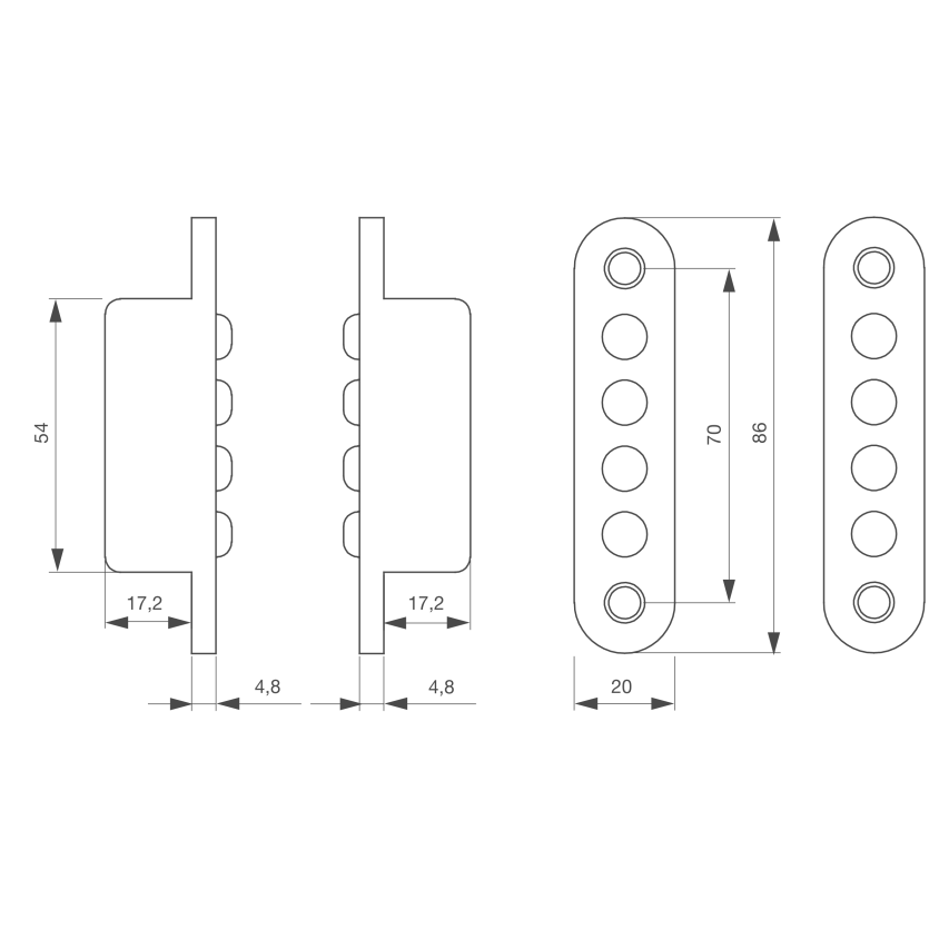 Transmetteur de courant, 4 billes