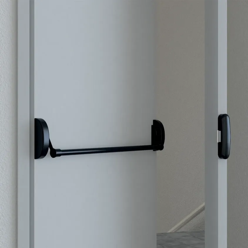 Gâche électrique en applique pour barre antipanique, à émission de courant, 10-24V AC/DC