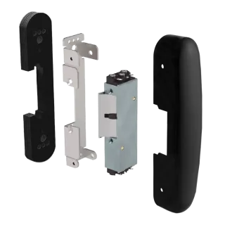 Gâche électrique en applique pour barre antipanique, à mémoire, 10-24V AC/DC