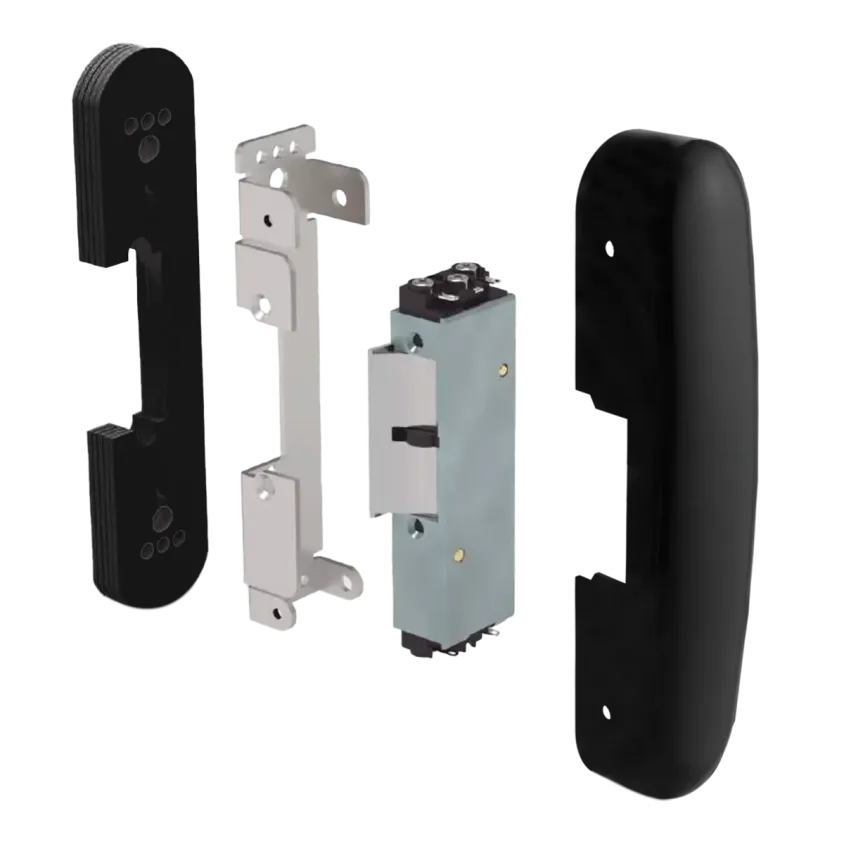 Gâche électrique en applique pour barre antipanique, à mémoire, 10-24V AC/DC