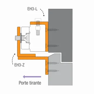 Support de contreplaque en aluminium pour séries EMM600 / EMS600