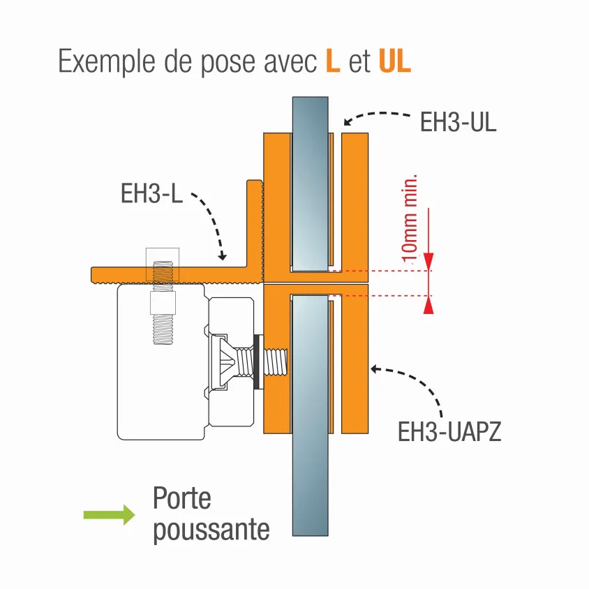 Support de contreplaque en aluminium pour séries EMM600 / EMS600