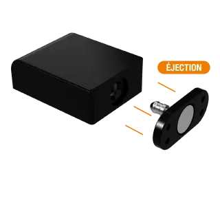 Verrou électrique miniature 12 ou 24 V, avec contact de signalisation