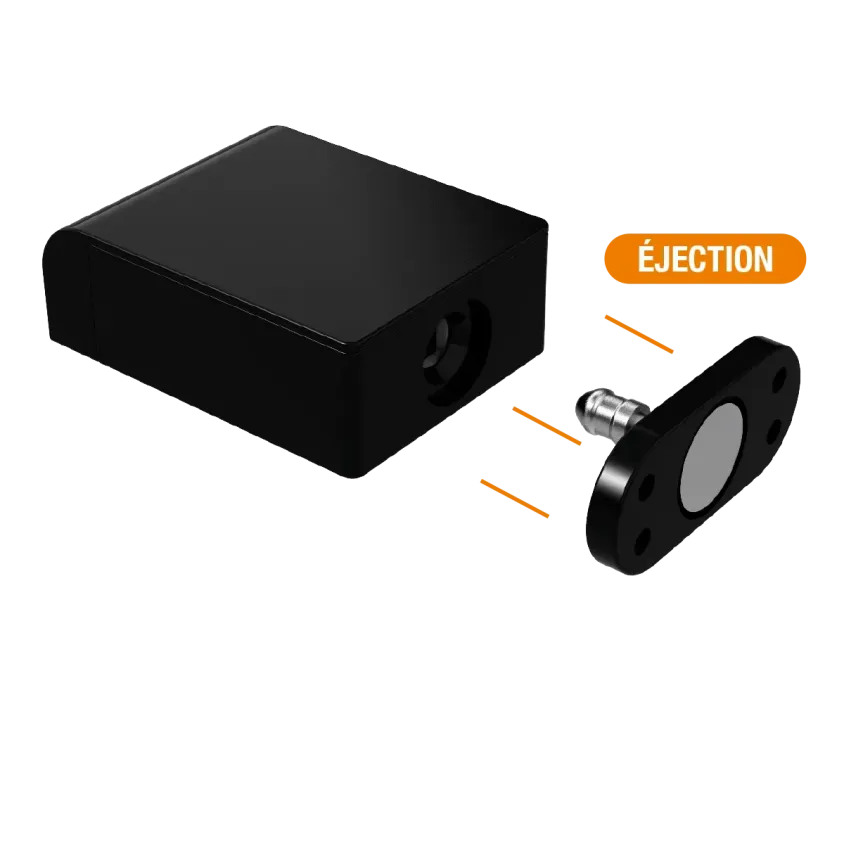 Verrou électrique miniature 12 ou 24 V, avec contact de signalisation