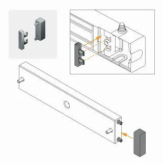 Support de contreplaque en aluminium pour séries EMM600 / EMS600