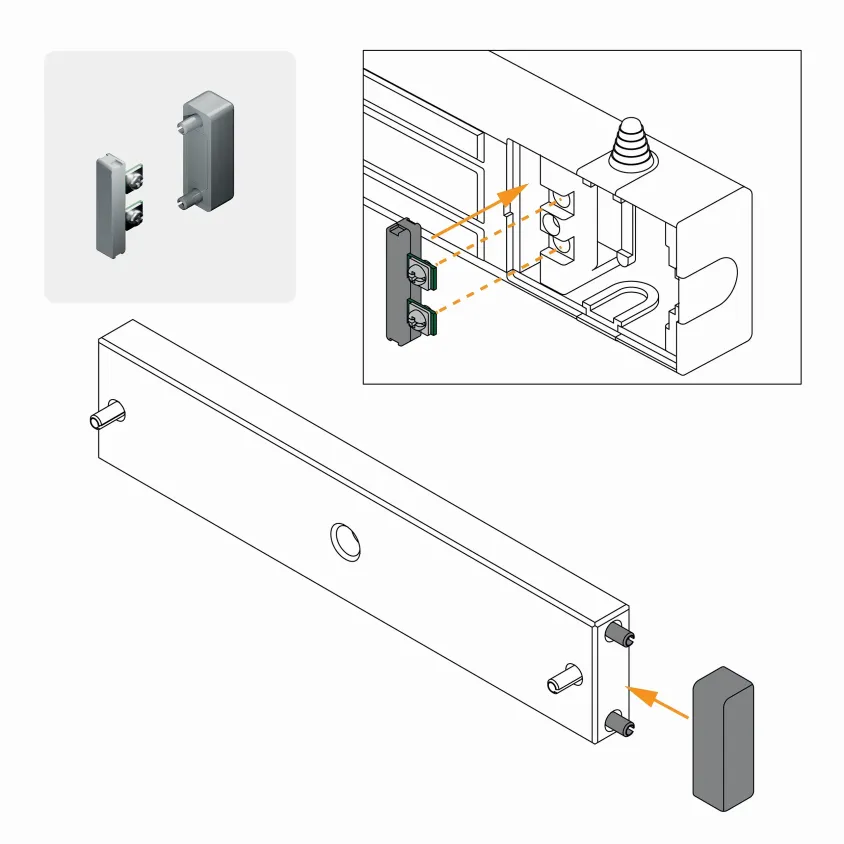 Support de contreplaque en aluminium pour séries EMM600 / EMS600