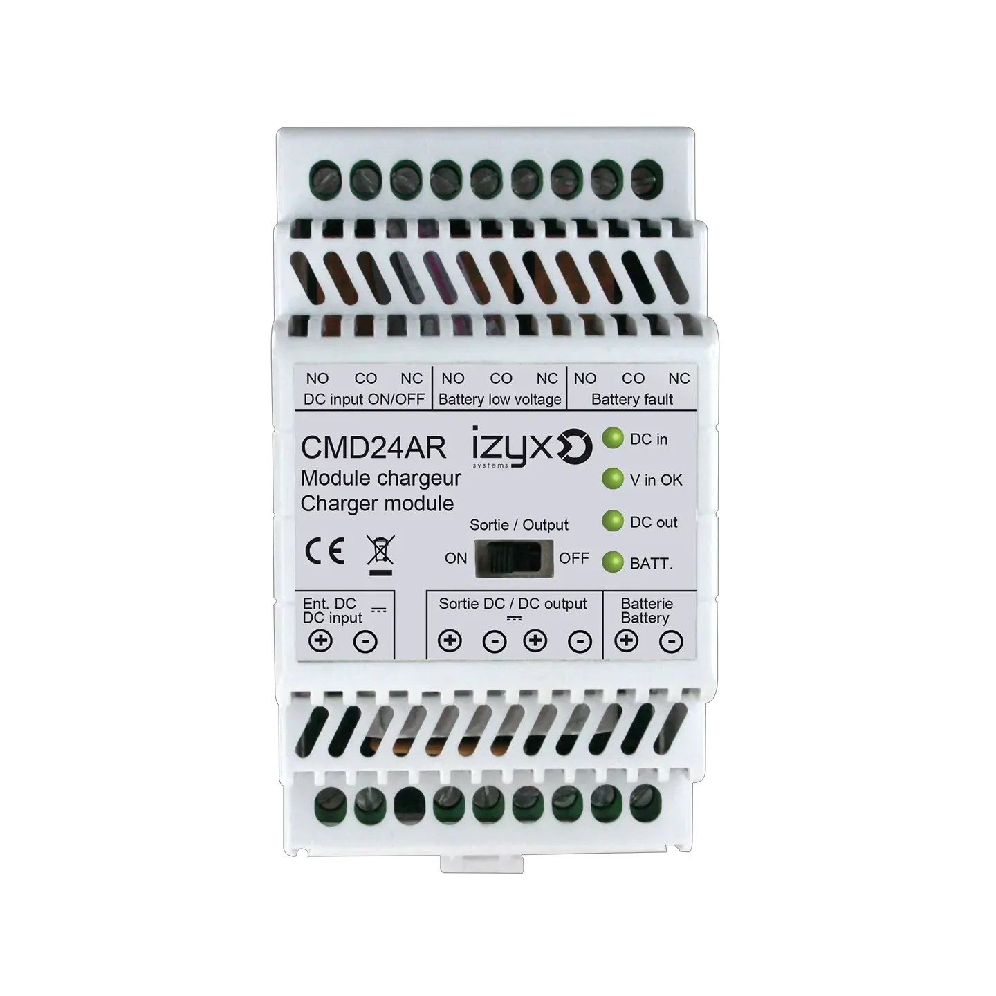 Module chargeur/supervision rail DIN 24V - Chargeurs/Supervision pour ...