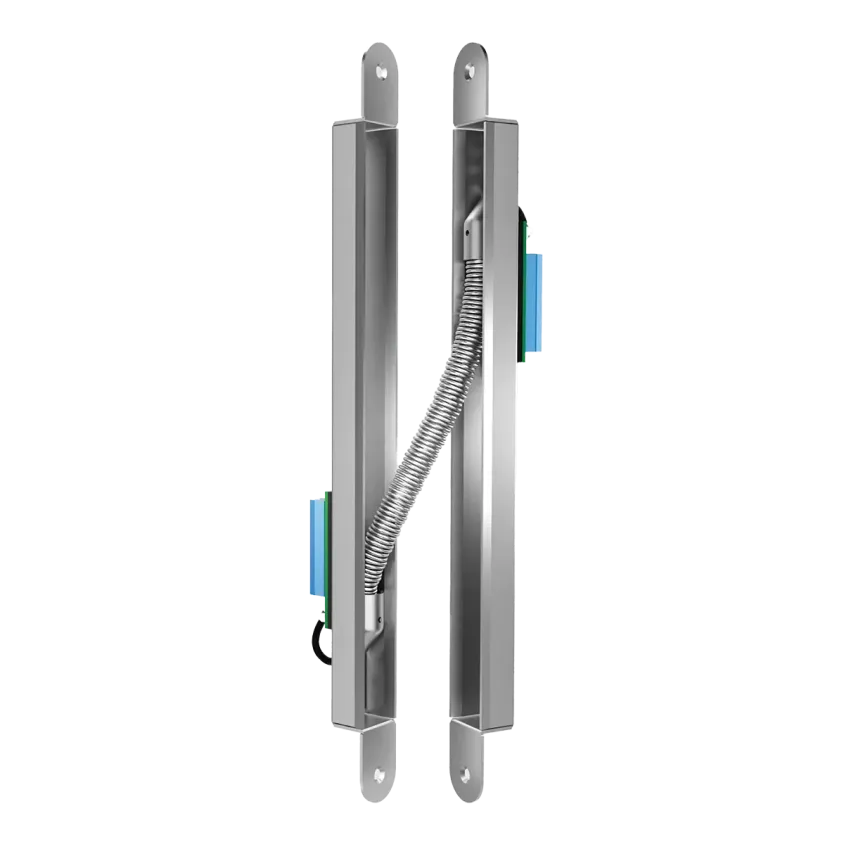 Passage de câble à encastrer, longueur 323 mm, pour ouverture porte 160° - Passages de câbles à encastrer - izyx system