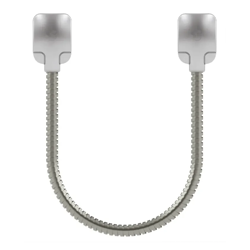 Passage de câble antivandale en applique, longueur 60 cm, gaine acier zingué, IP64