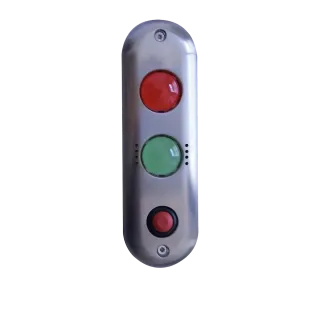 Platine de signalisation et d’appel, 12 à 24V, bouton d'appel impulsionnel NO, avec buzzer