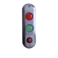 Platine de signalisation et d’appel, 12 à 24V, bouton d'appel impulsionnel NO, avec buzzer