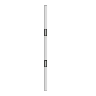 Tube électromagnétique vertical série 2 x 550 Kg, 24 ou 48V, avec 2 contacts inverseurs