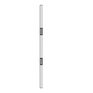 Tube électromagnétique vertical série 2 x 550 Kg, 12 ou 24V, avec 2 contacts inverseurs