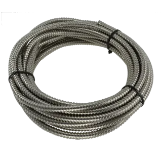Passage de câble en rouleau de 10 m, Ø intérieur 7 mm, Gaine en acier inoxydable