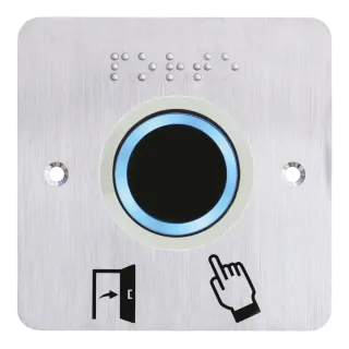 Capteur infrarouge, Ø 38 mm, sans contact , avec buzzer, sur plaque carrée, 12 à 24 V