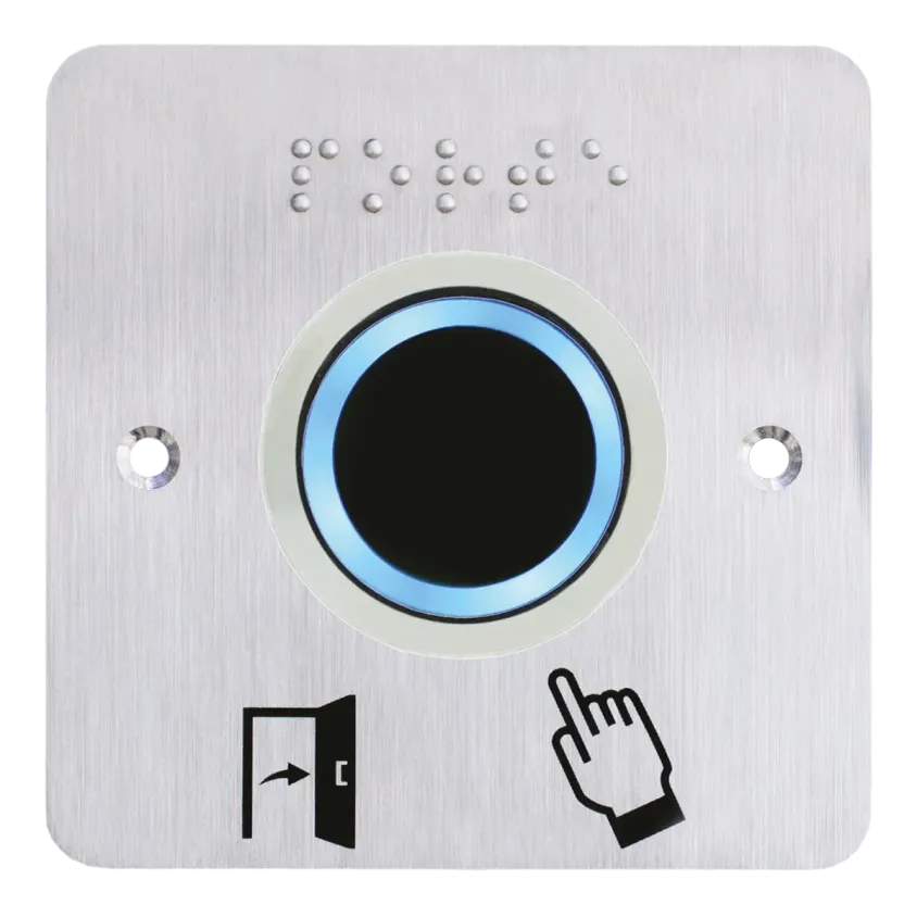 Capteur infrarouge, Ø 38 mm, sans contact , avec buzzer, sur plaque carrée, 12 à 24 V