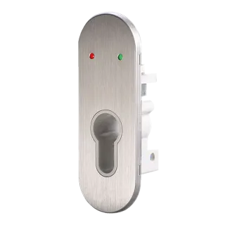 Contacteur à clé profil étroit, à encastrer, mode maintenu, LEDs rouge/vert, 12/24V DC