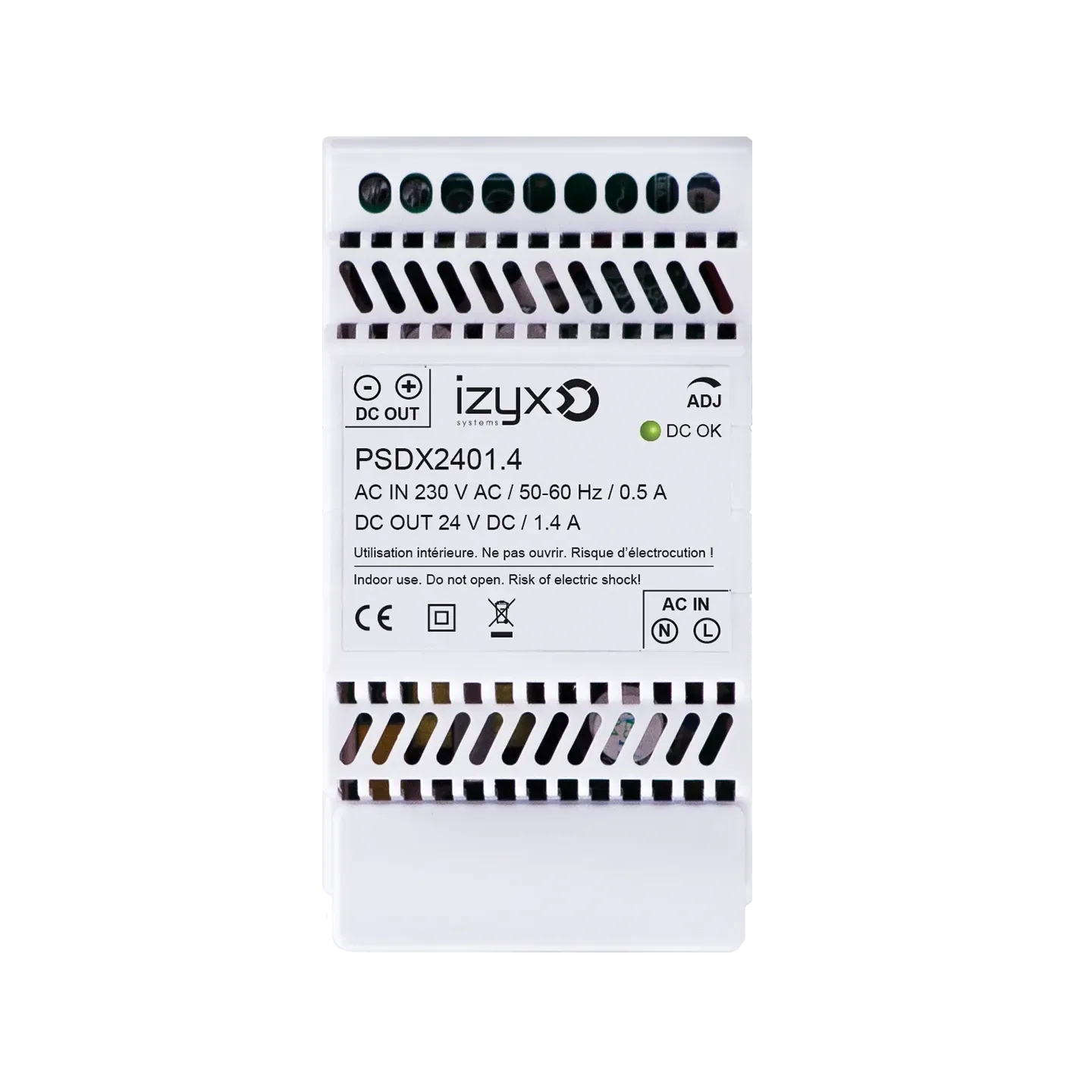 787-1211 | Alimentation pour rail DIN WAGO, 230Vin, 12V c.c.out 5A | RS