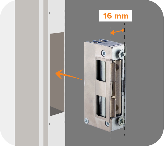 Schéma Gâche électrique à encastrer profil étroit | IZYX-SYSTEMS